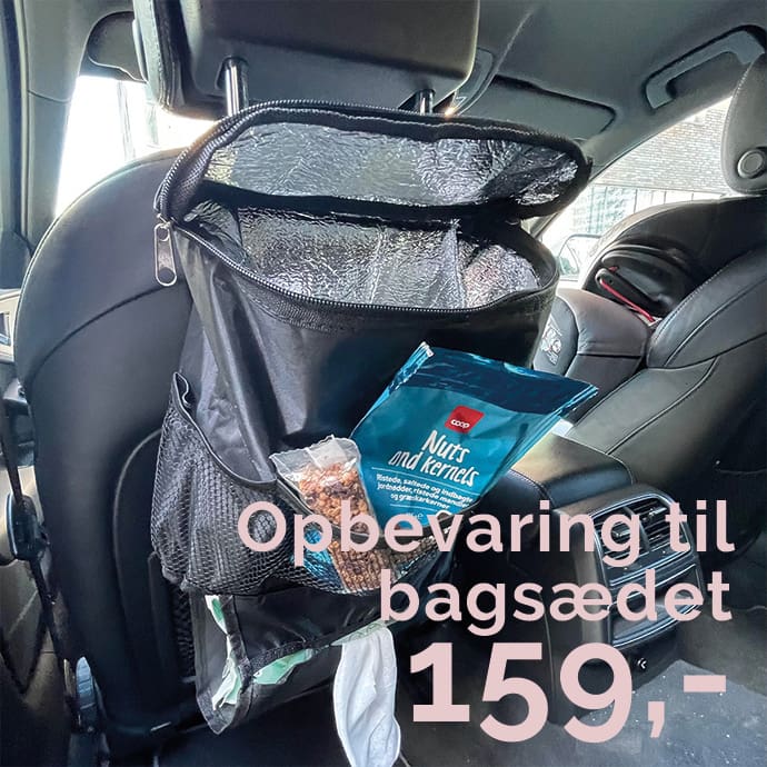Opbevaring på bagsædet forside